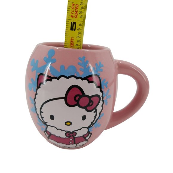 Hello Kitty Pink Ceramic Winter Snow Holiday Mug Sanrio - Picture 11 of 11